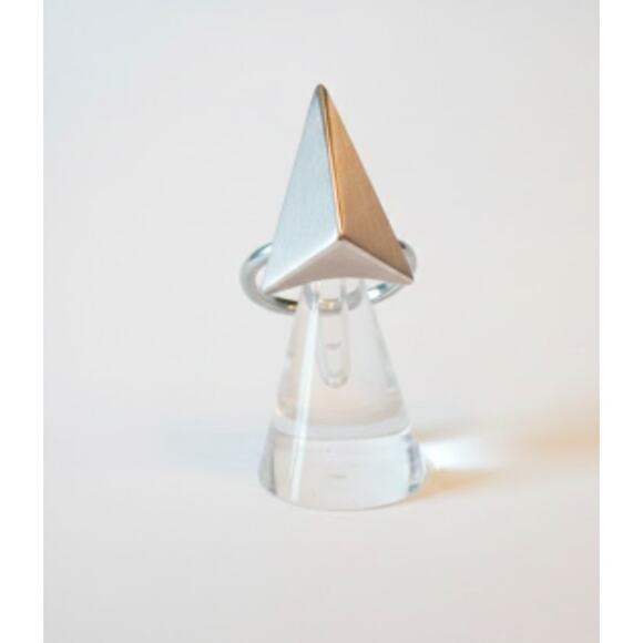 Joomi Lim Women's Silver Triangle Pyramid Skull Open Ring NWOT 138 - Picture 1 of 6